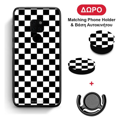 Geometric Squares - Huawei Mate 20 θήκη + Δώρο Phone Holder & Βάση Αυτοκινήτου