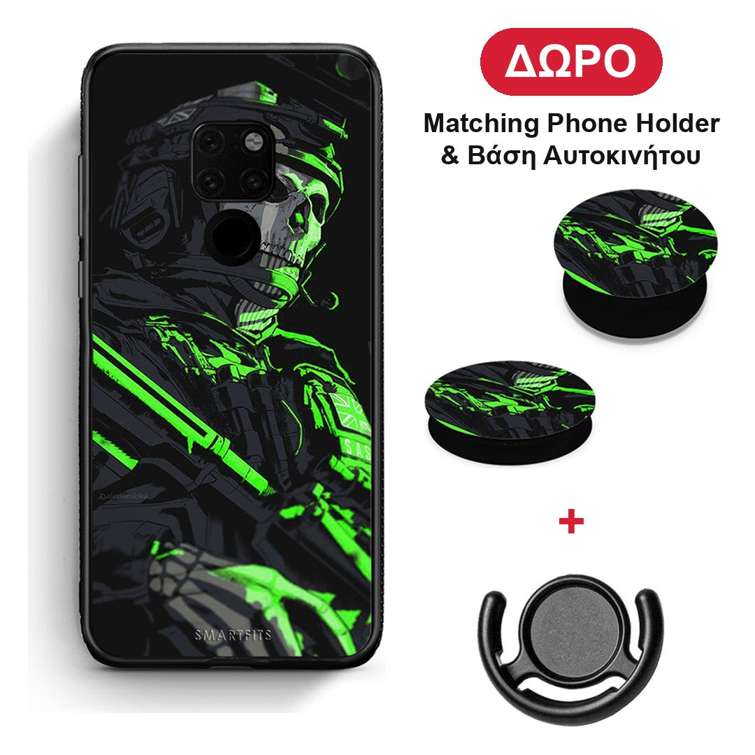Green Soldier - Huawei Mate 20 θήκη + Δώρο Phone Holder & Βάση Αυτοκινήτου