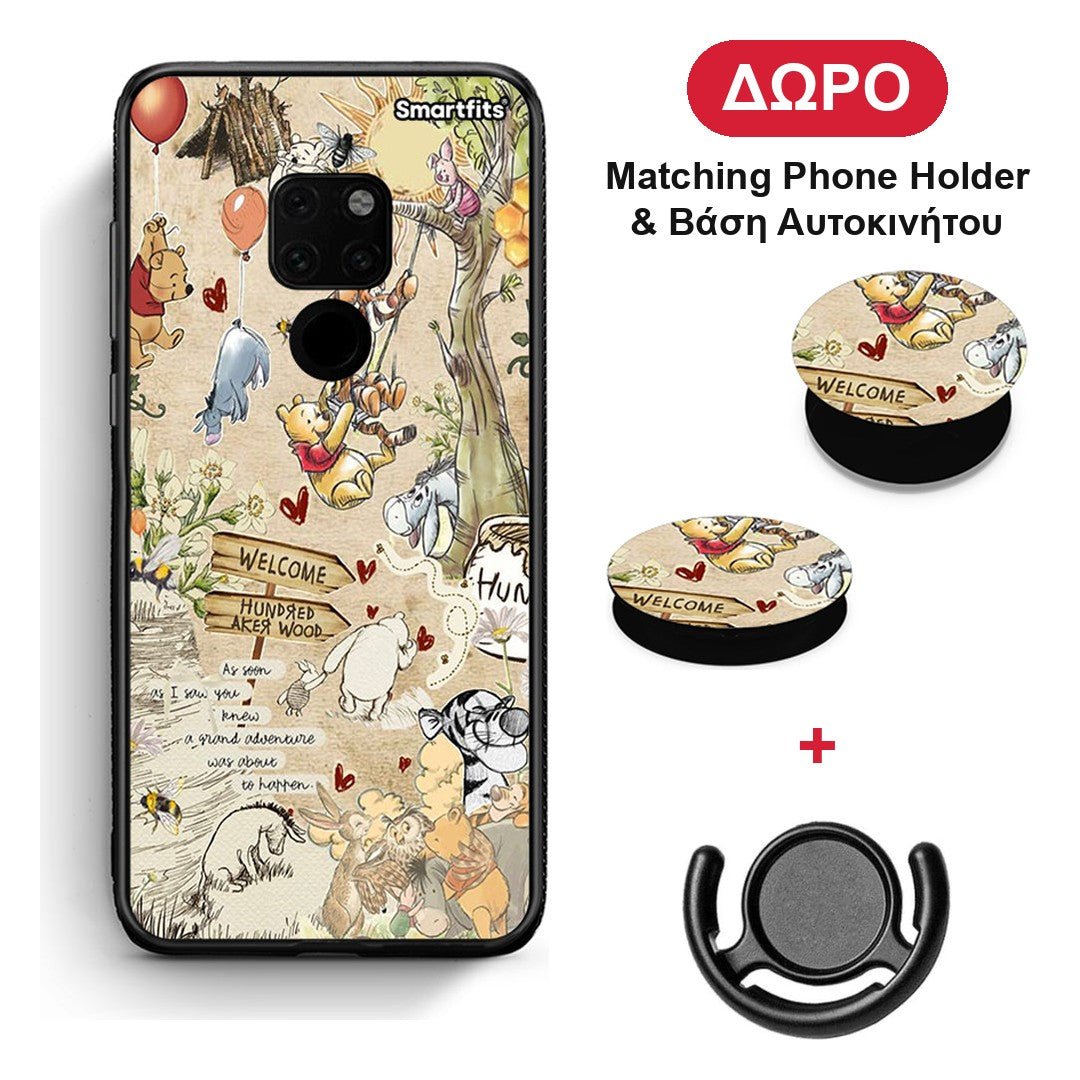 Happy Friends - Huawei Mate 20 θήκη + Δώρο Phone Holder & Βάση Αυτοκινήτου