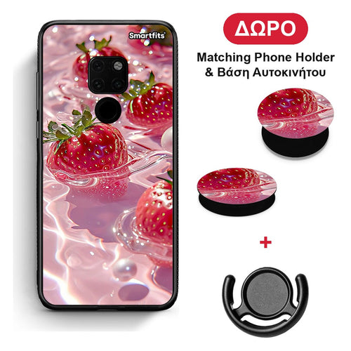 Juicy Strawberries - Huawei Mate 20 θήκη + Δώρο Phone Holder & Βάση Αυτοκινήτου