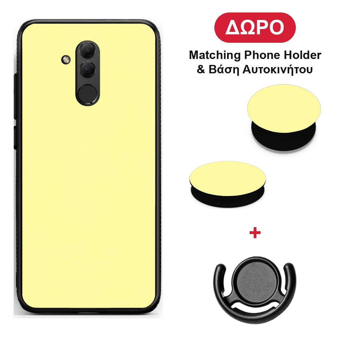 Butter Yellow - Huawei Mate 20 Lite θήκη + Δώρο Phone Holder & Βάση Αυτοκινήτου