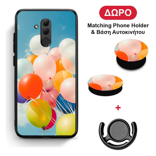 Colorful Balloons - Huawei Mate 20 Lite θήκη + Δώρο Phone Holder & Βάση Αυτοκινήτου