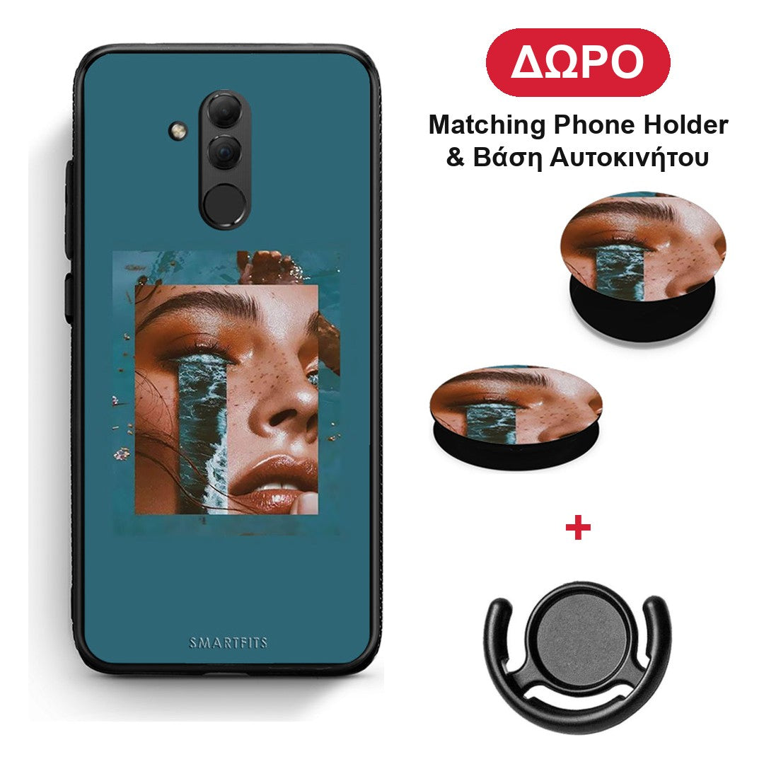Cry An Ocean - Huawei Mate 20 Lite θήκη + Δώρο Phone Holder & Βάση Αυτοκινήτου