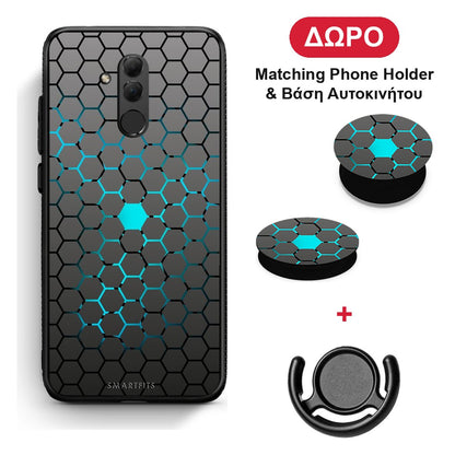 Geometric Hexagonal - Huawei Mate 20 Lite θήκη + Δώρο Phone Holder & Βάση Αυτοκινήτου