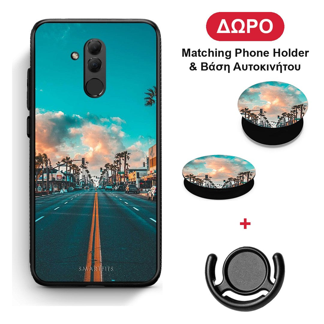 Landscape City - Huawei Mate 20 Lite θήκη + Δώρο Phone Holder & Βάση Αυτοκινήτου