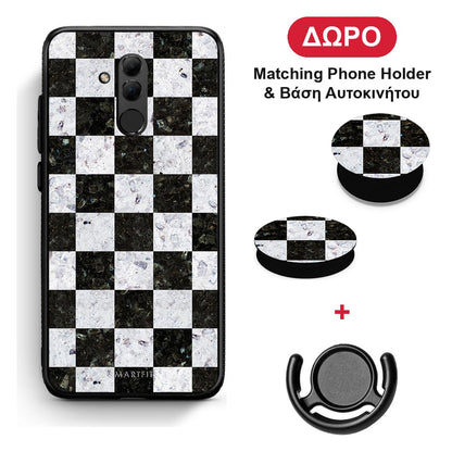 Marble Square Geometric - Huawei Mate 20 Lite θήκη + Δώρο Phone Holder & Βάση Αυτοκινήτου