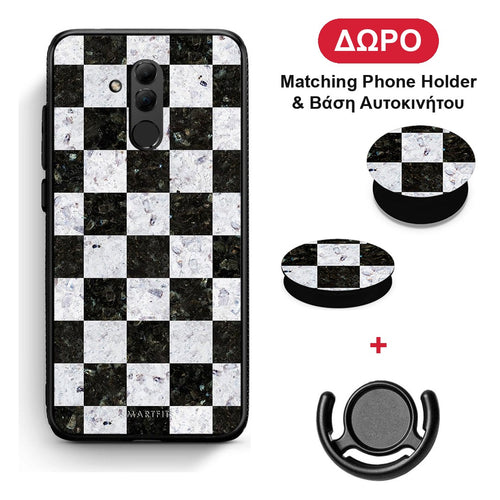 Marble Square Geometric - Huawei Mate 20 Lite θήκη + Δώρο Phone Holder & Βάση Αυτοκινήτου