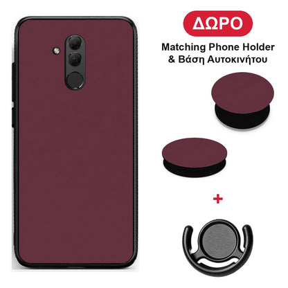 Muted Burgundy - Huawei Mate 20 Lite θήκη + Δώρο Phone Holder & Βάση Αυτοκινήτου