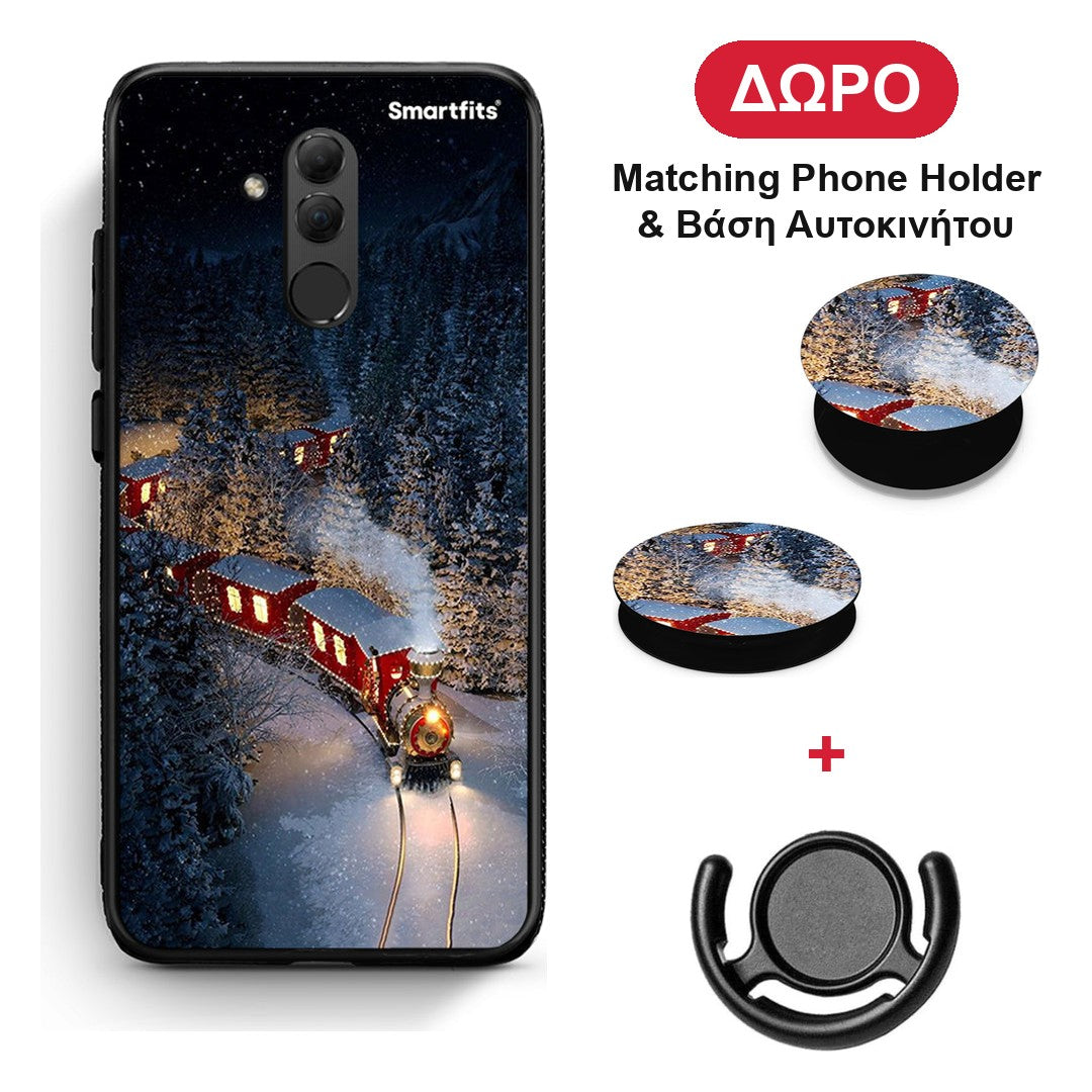 Xmas Train - Huawei Mate 20 Lite θήκη + Δώρο Phone Holder & Βάση Αυτοκινήτου