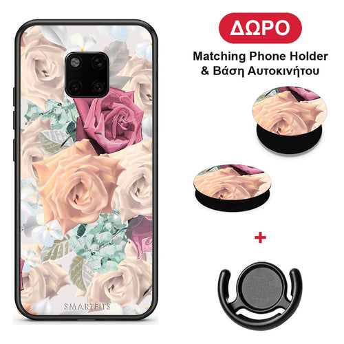 Floral Bouquet - Huawei Mate 20 Pro θήκη + Δώρο Phone Holder & Βάση Αυτοκινήτου