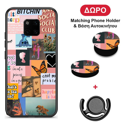 Collage Bitchin - Huawei Mate 20 Pro θήκη + Δώρο Phone Holder & Βάση Αυτοκινήτου