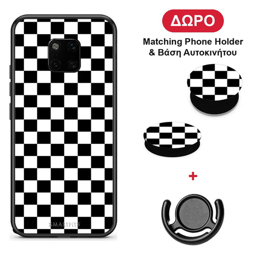 Geometric Squares - Huawei Mate 20 Pro θήκη + Δώρο Phone Holder & Βάση Αυτοκινήτου