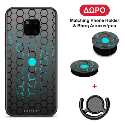 Geometric Hexagonal - Huawei Mate 20 Pro θήκη + Δώρο Phone Holder & Βάση Αυτοκινήτου