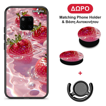 Juicy Strawberries - Huawei Mate 20 Pro θήκη + Δώρο Phone Holder & Βάση Αυτοκινήτου