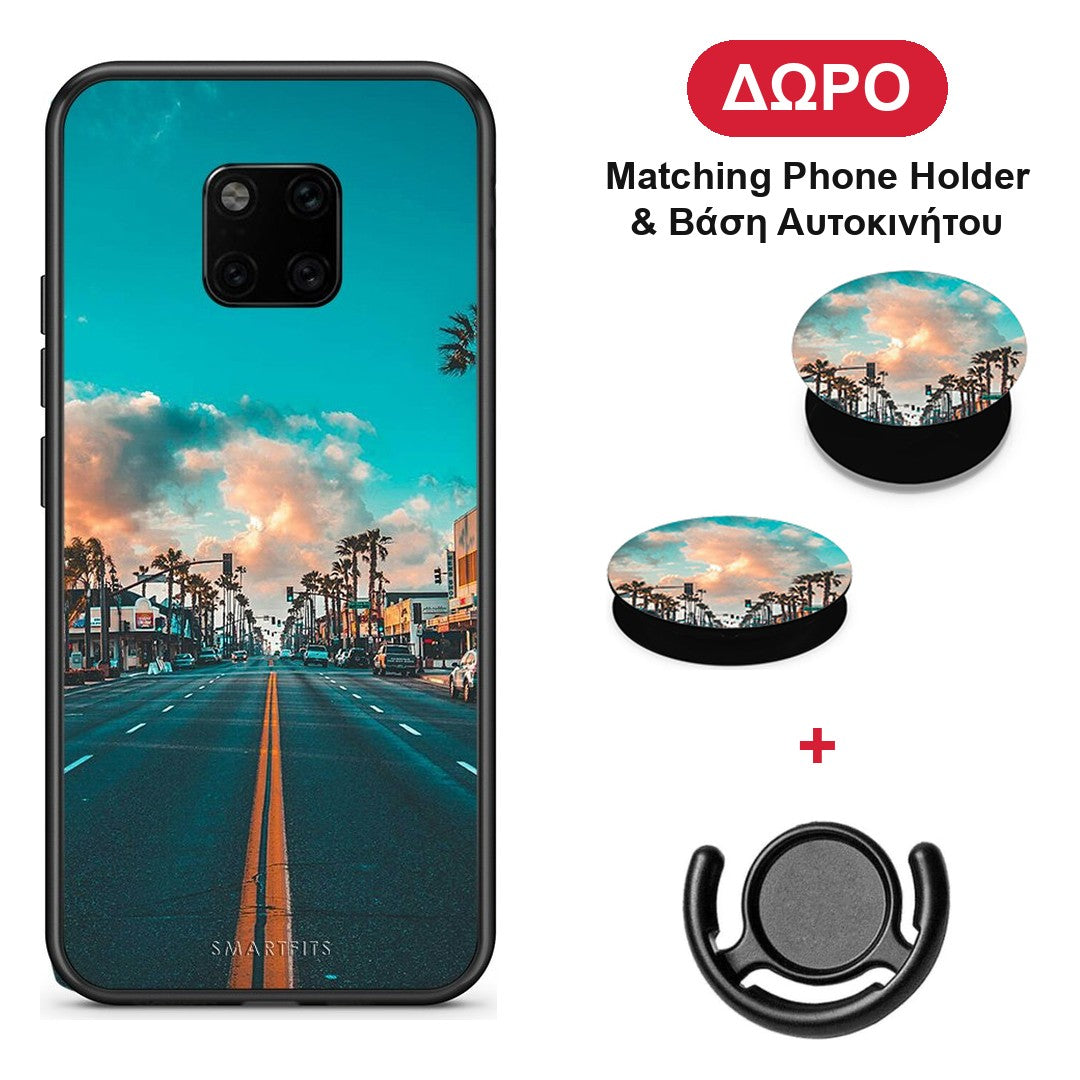 Landscape City - Huawei Mate 20 Pro θήκη + Δώρο Phone Holder & Βάση Αυτοκινήτου