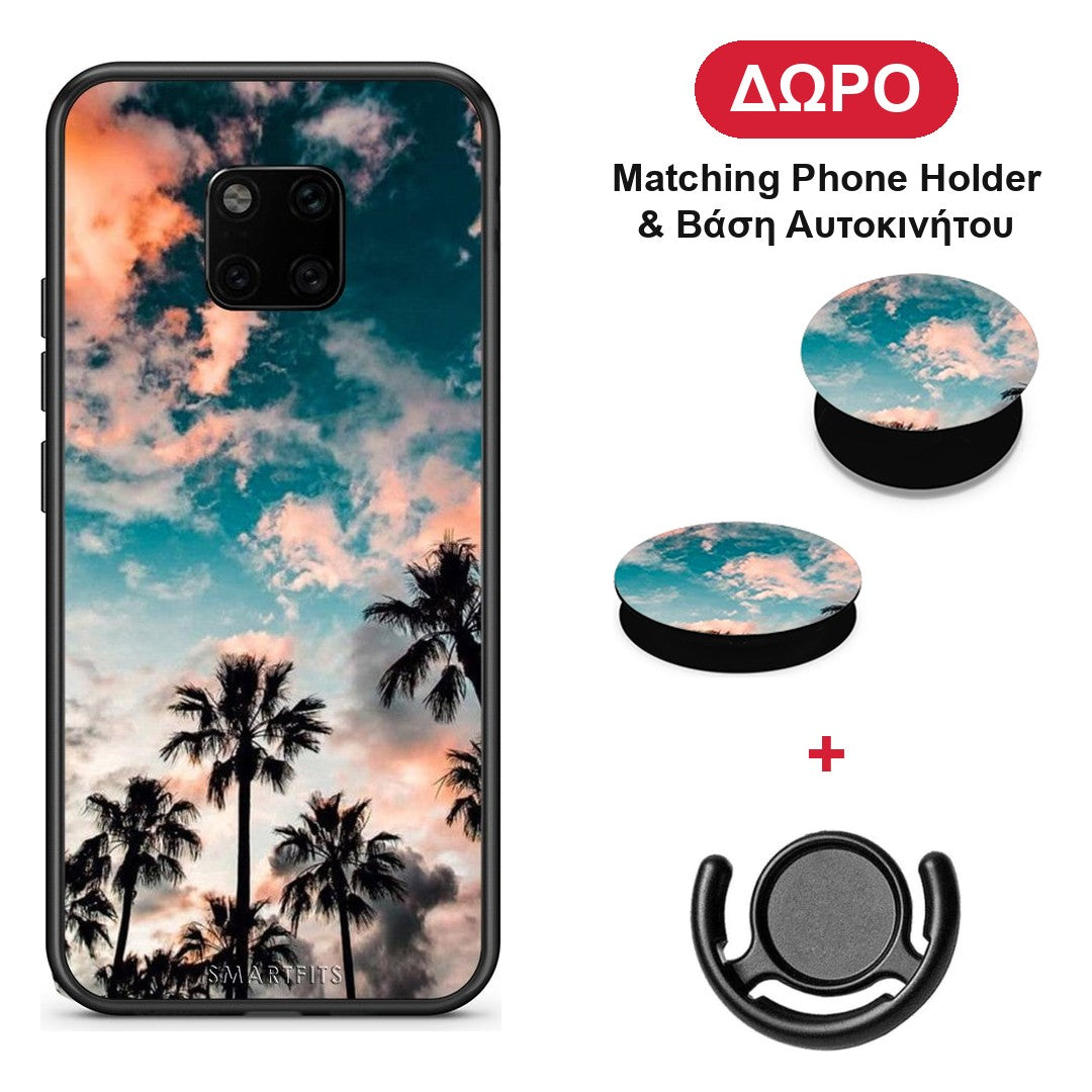 Summer Sky - Huawei Mate 20 Pro θήκη + Δώρο Phone Holder & Βάση Αυτοκινήτου