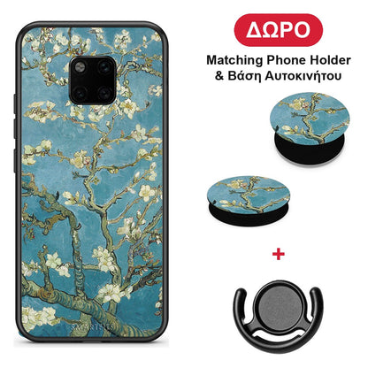 White Blossoms - Huawei Mate 20 Pro θήκη + Δώρο Phone Holder & Βάση Αυτοκινήτου