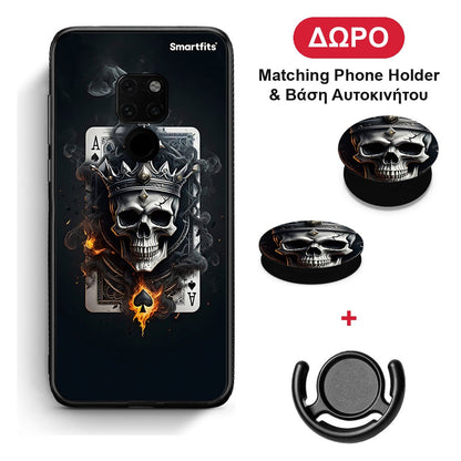 Skull King Ace - Huawei Mate 20 θήκη + Δώρο Phone Holder & Βάση Αυτοκινήτου