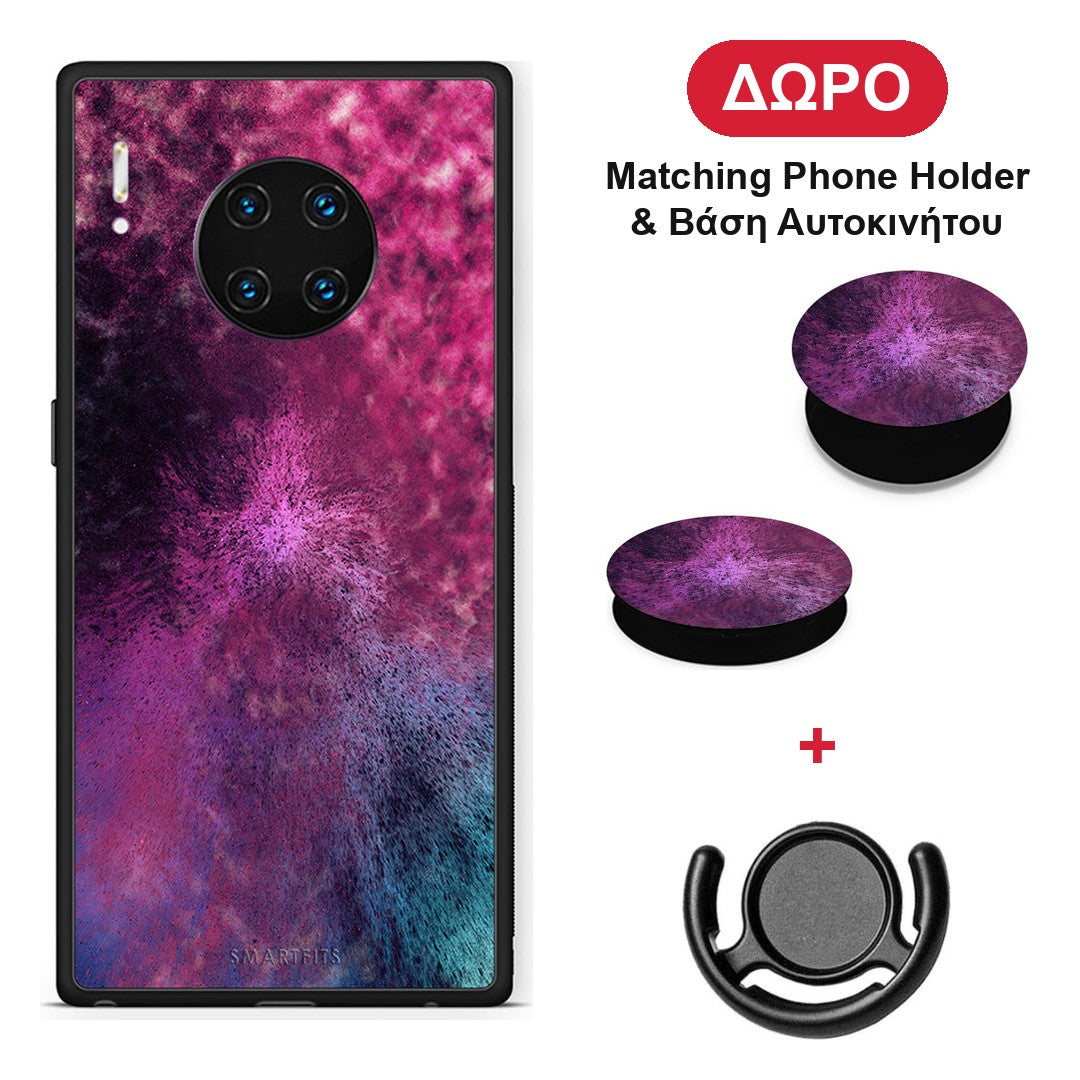 Galactic Aurora - Huawei Mate 30 Pro θήκη + Δώρο Phone Holder & Βάση Αυτοκινήτου