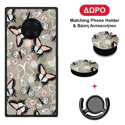 Boho Butterflies - Huawei Mate 30 Pro θήκη + Δώρο Phone Holder & Βάση Αυτοκινήτου