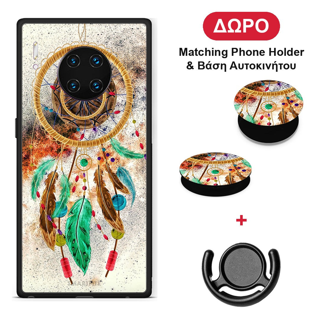 Boho DreamCatcher - Huawei Mate 30 Pro θήκη + Δώρο Phone Holder & Βάση Αυτοκινήτου