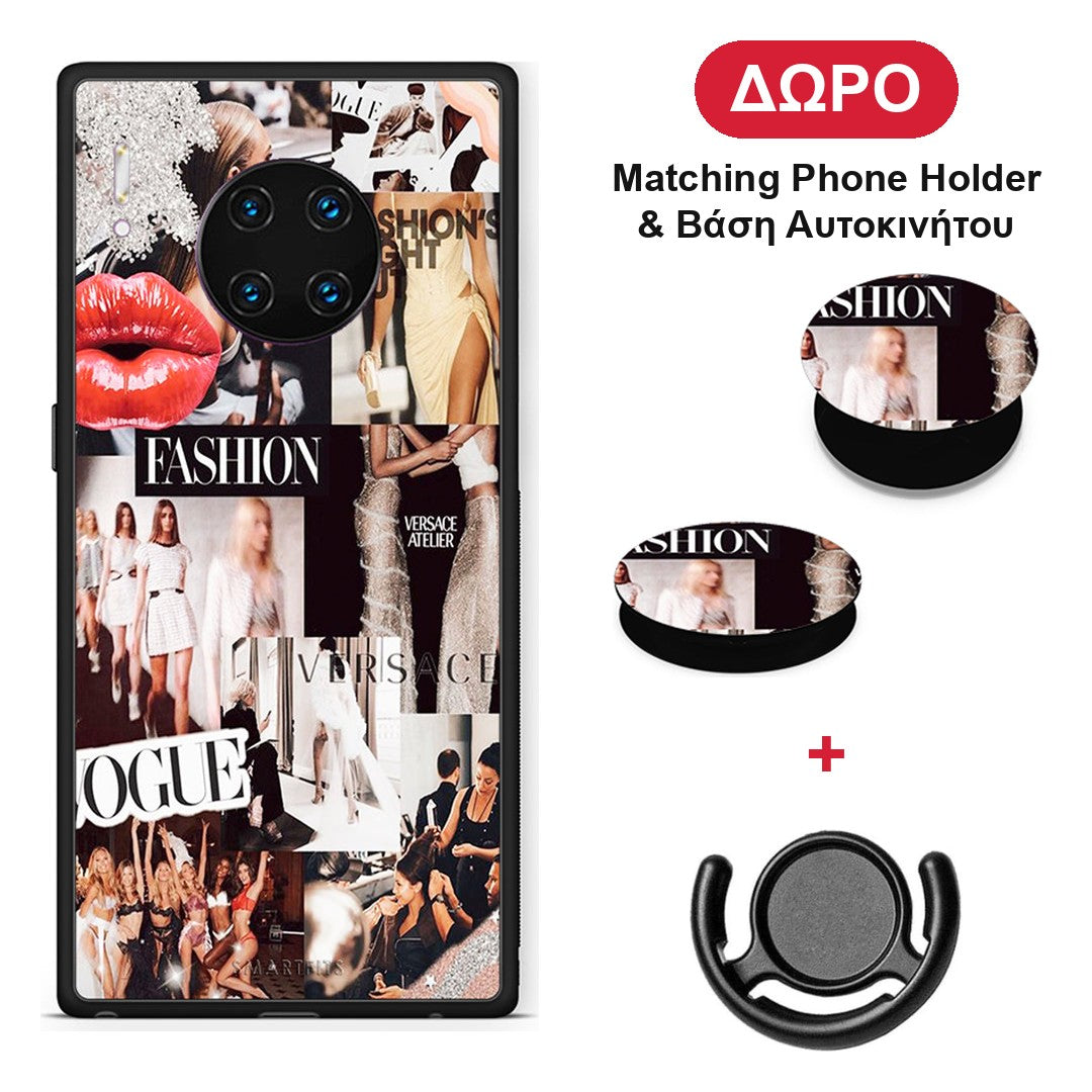 Collage Fashion - Huawei Mate 30 Pro θήκη + Δώρο Phone Holder & Βάση Αυτοκινήτου
