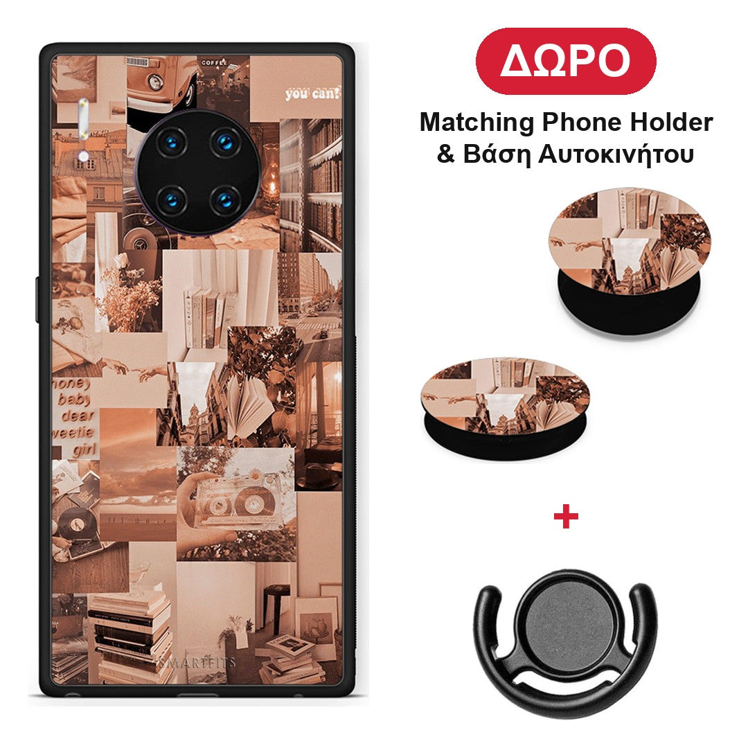 Collage You Can - Huawei Mate 30 Pro θήκη + Δώρο Phone Holder & Βάση Αυτοκινήτου