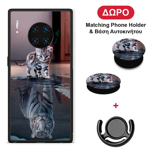 Cute Tiger - Huawei Mate 30 Pro θήκη + Δώρο Phone Holder & Βάση Αυτοκινήτου