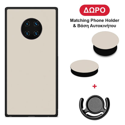 Ivory Beige - Huawei Mate 30 Pro θήκη + Δώρο Phone Holder & Βάση Αυτοκινήτου
