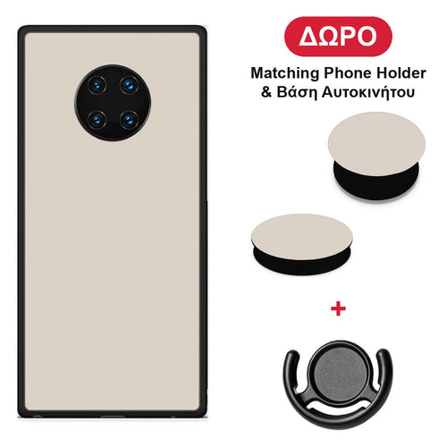 Ivory Beige - Huawei Mate 30 Pro θήκη + Δώρο Phone Holder & Βάση Αυτοκινήτου