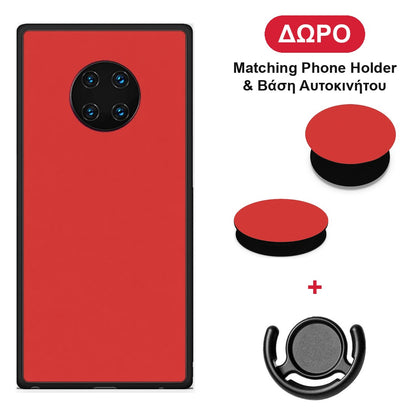 Poppy Red - Huawei Mate 30 Pro θήκη + Δώρο Phone Holder & Βάση Αυτοκινήτου