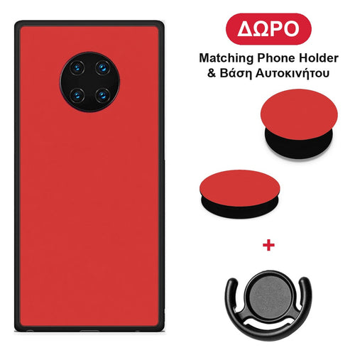 Poppy Red - Huawei Mate 30 Pro θήκη + Δώρο Phone Holder & Βάση Αυτοκινήτου