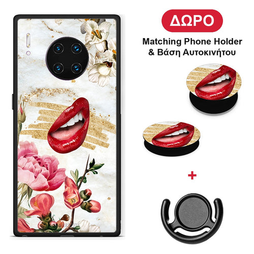 Red Lips - Huawei Mate 30 Pro θήκη + Δώρο Phone Holder & Βάση Αυτοκινήτου