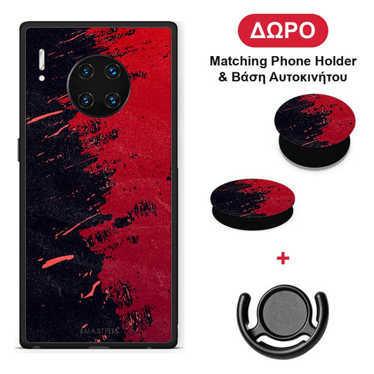 Red Paint - Huawei Mate 30 Pro θήκη + Δώρο Phone Holder & Βάση Αυτοκινήτου