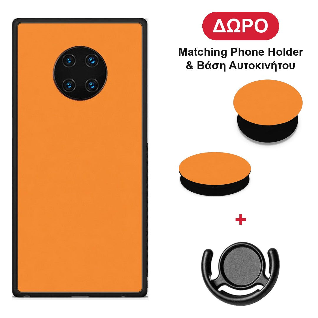 Tangerine Orange - Huawei Mate 30 Pro θήκη + Δώρο Phone Holder & Βάση Αυτοκινήτου