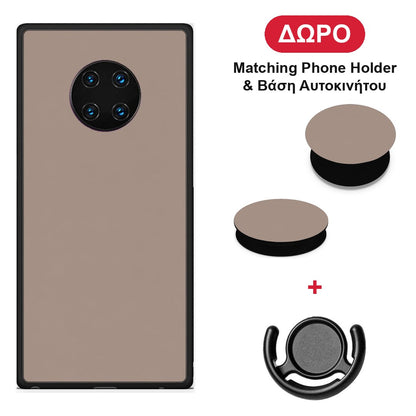 Warm Taupe - Huawei Mate 30 Pro θήκη + Δώρο Phone Holder & Βάση Αυτοκινήτου