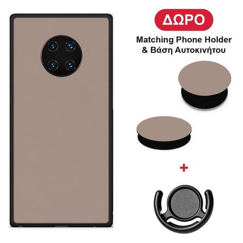 Warm Taupe - Huawei Mate 30 Pro θήκη + Δώρο Phone Holder & Βάση Αυτοκινήτου