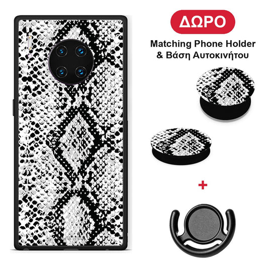 Animal White Snake - Huawei Mate 30 Pro θήκη + Δώρο Phone Holder & Βάση Αυτοκινήτου