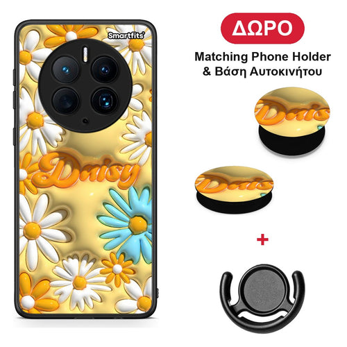 Bubble Daisies - Huawei Mate 50 Pro θήκη + Δώρο Phone Holder & Βάση Αυτοκινήτου