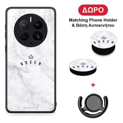 Marble Queen - Huawei Mate 50 Pro θήκη + Δώρο Phone Holder & Βάση Αυτοκινήτου