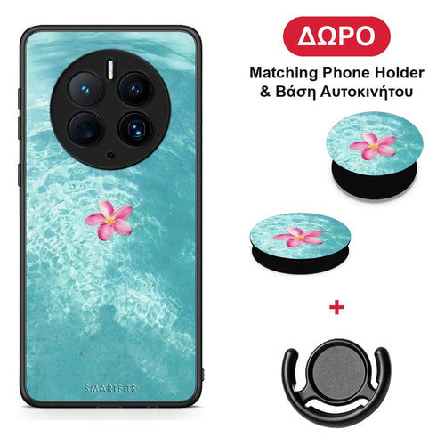 Water Flower - Huawei Mate 50 Pro θήκη + Δώρο Phone Holder & Βάση Αυτοκινήτου