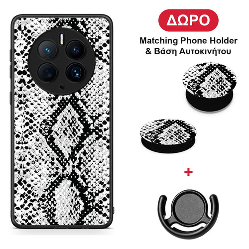 Animal White Snake - Huawei Mate 50 Pro θήκη + Δώρο Phone Holder & Βάση Αυτοκινήτου
