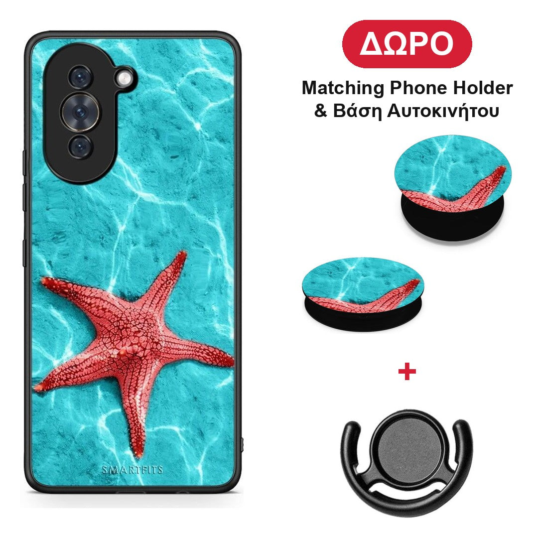 Red Starfish - Huawei Nova 10 θήκη + Δώρο Phone Holder & Βάση Αυτοκινήτου