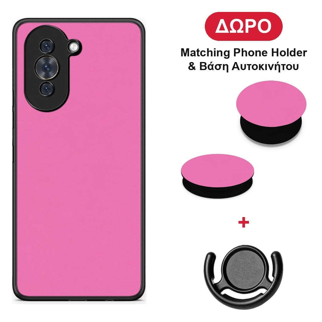 Rose Pink - Huawei Nova 10 θήκη + Δώρο Phone Holder & Βάση Αυτοκινήτου