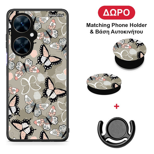 Boho Butterflies - Huawei Nova 11i θήκη + Δώρο Phone Holder & Βάση Αυτοκινήτου