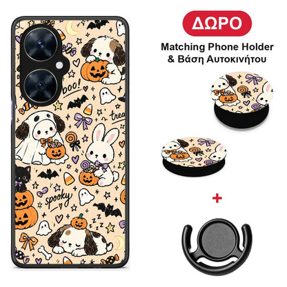 Halloween Puppies and Friends on Cream - Huawei Nova 11i θήκη + Δώρο Phone Holder & Βάση Αυτοκινήτου