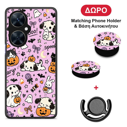 Halloween Puppies and Friends on Lilac - Huawei Nova 11i θήκη + Δώρο Phone Holder & Βάση Αυτοκινήτου