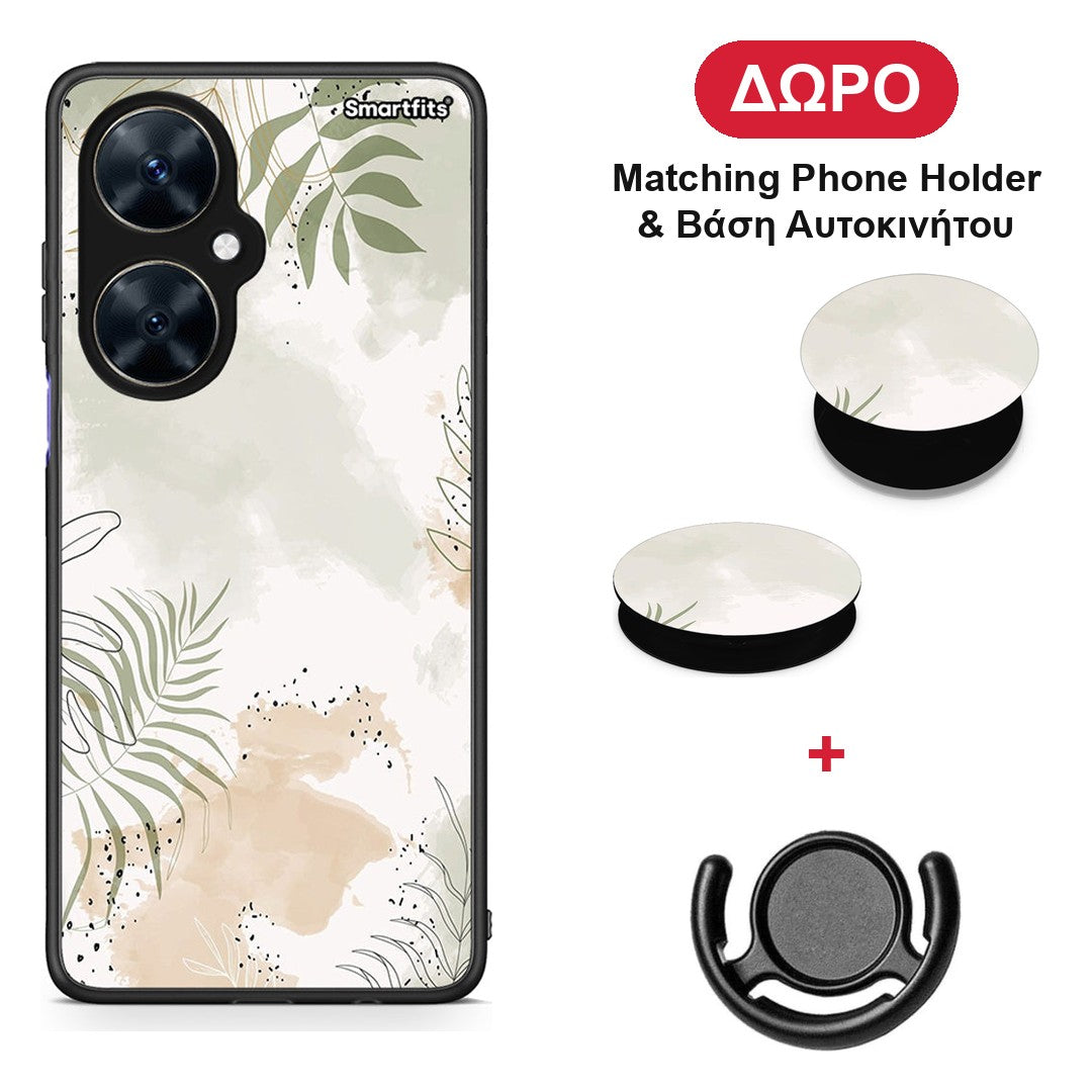 Nude Plants - Huawei Nova 11i θήκη + Δώρο Phone Holder & Βάση Αυτοκινήτου