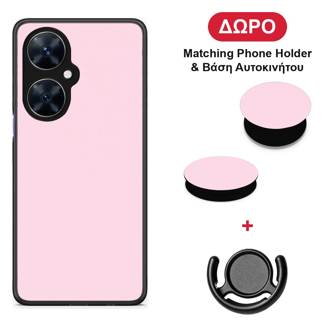 Pale Pink - Huawei Nova 11i θήκη + Δώρο Phone Holder & Βάση Αυτοκινήτου