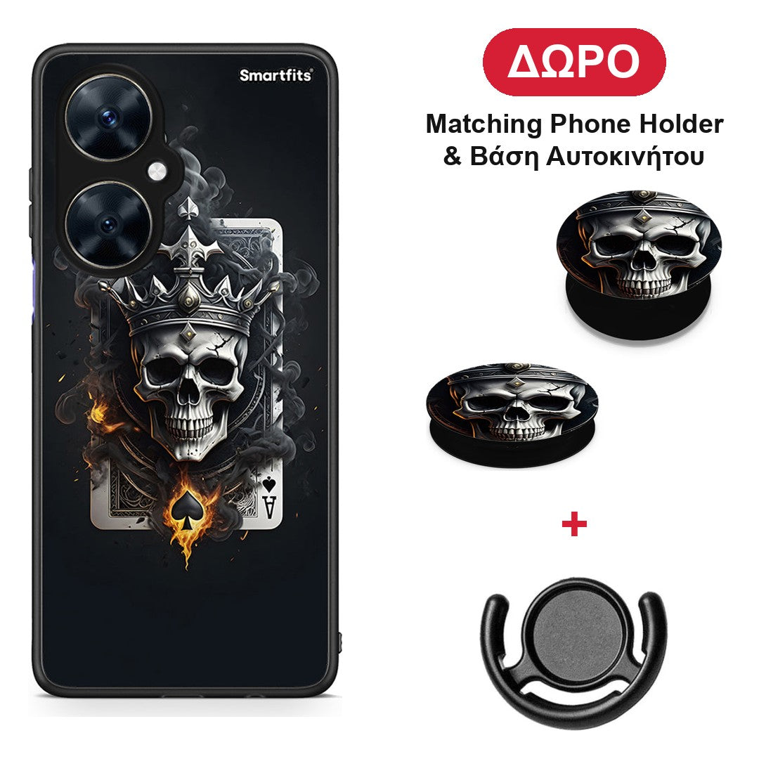 Skull King Ace - Huawei Nova 11i θήκη + Δώρο Phone Holder & Βάση Αυτοκινήτου